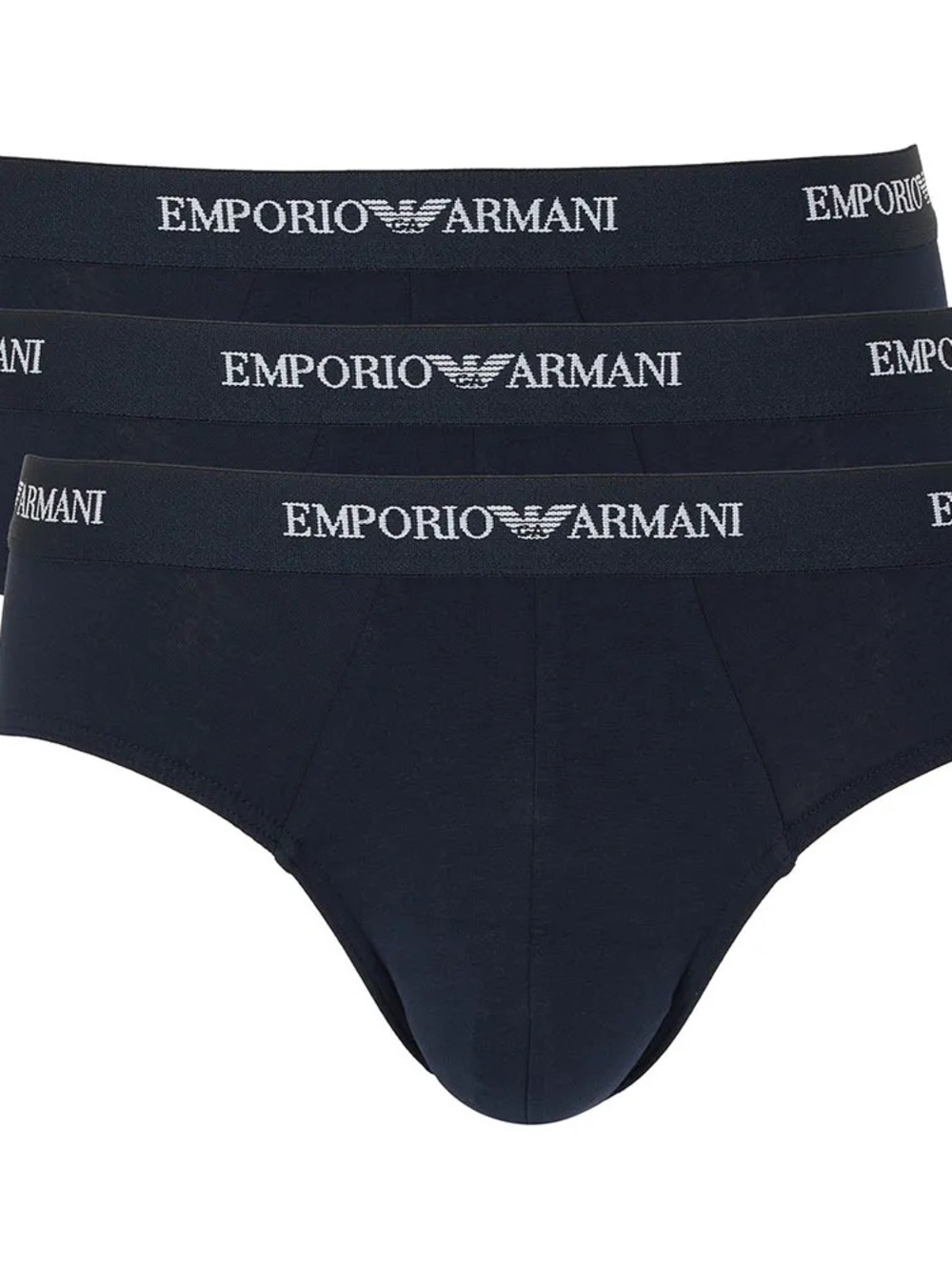Emporio Armani Black & White Logo Men's Briefs 3 Pack